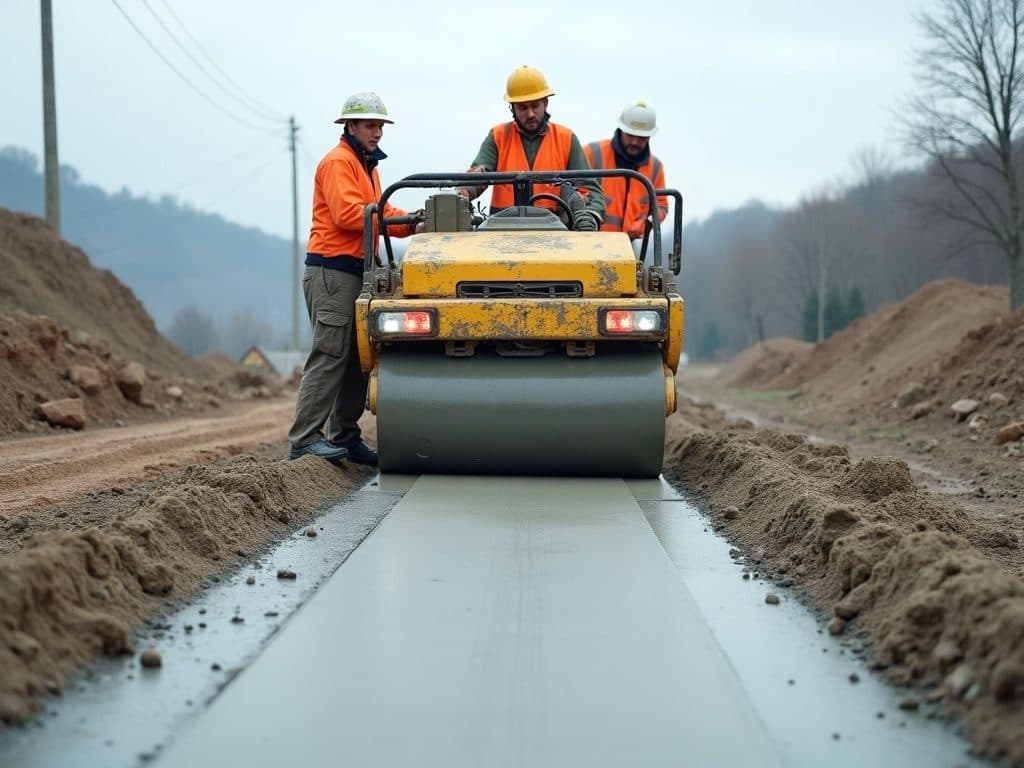 Roller-Compacted Concrete (RCC) Road Construction